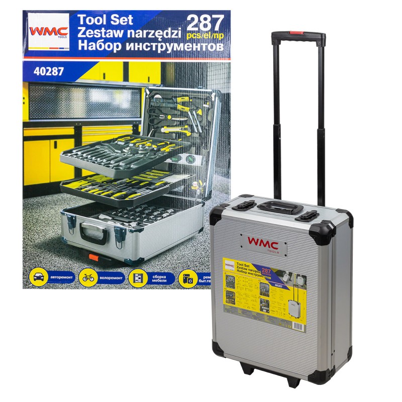 Набор инструментов WMC TOOLS WMC-40287 в алюминиевом кейсе (287 ...
