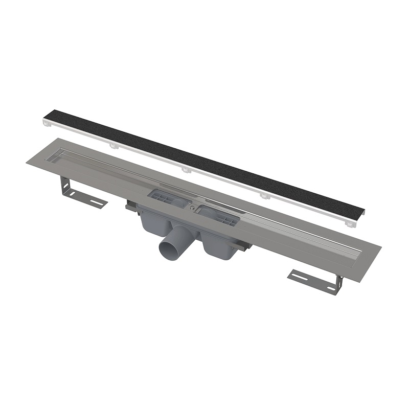 Alcadrain Водоотводящий желоб Alcadrain без порогов, с решеткой, под ...