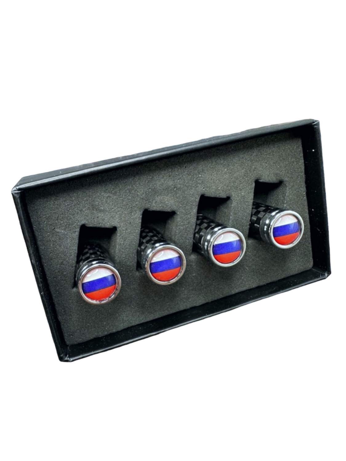 Колпачки на ниппель T-Carbon nipp nippelflagrf набор 4 шт флаг России ...