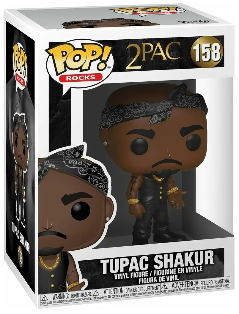 Купить фигурка Funko POP! Tupac Shakur из серии Rocks 9.5 см 45432 158,  цены на Мегамаркет