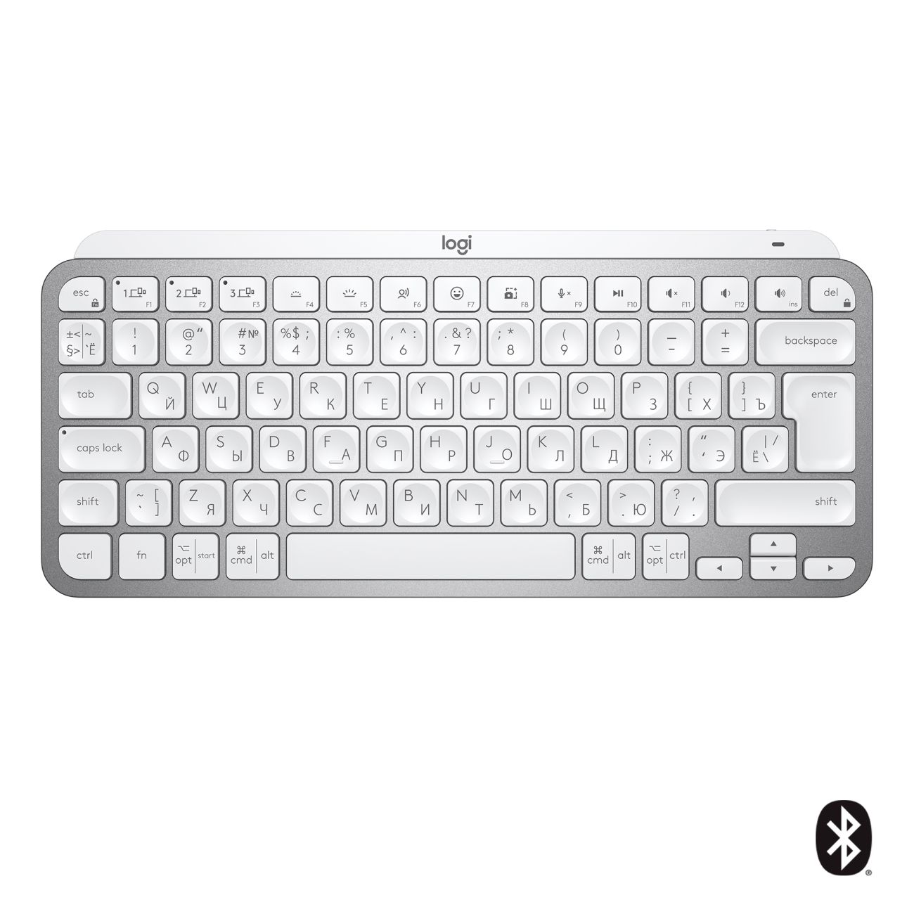 Беспроводная клавиатура Logitech MX Keys Mini Gray/White (920-010502),  купить в Москве, цены в интернет-магазинах на Мегамаркет