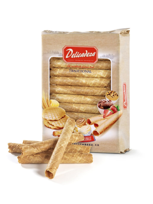 Roshen, Konafetto, Упаковка 15 шт. х 140 г, Рошен, Вафельные трубочки с ореховой начинкой