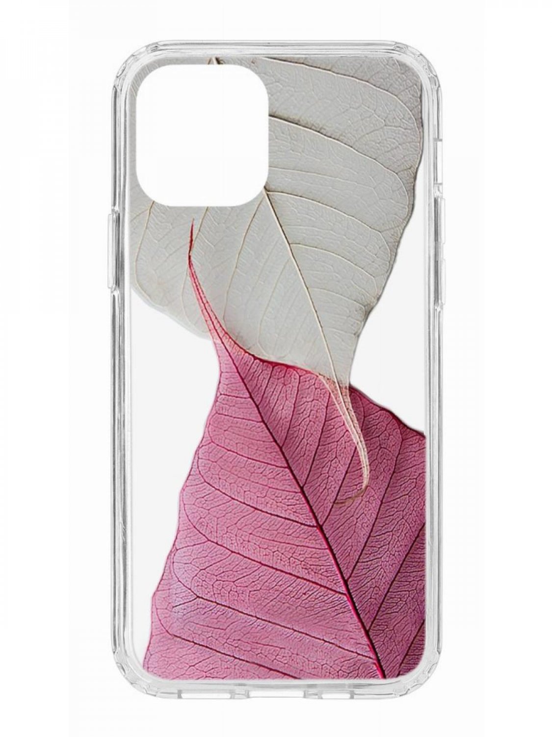 Противоударный чехол для iPhone 12/12 Pro КRUЧЕ Print Pink and white  прозрачный с рисунком, купить в Москве, цены в интернет-магазинах на  Мегамаркет