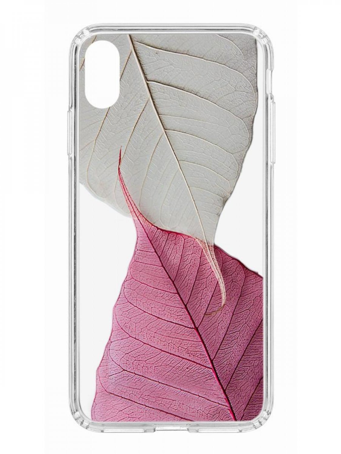 Противоударный чехол для Apple iPhone XS Max КRUЧЕ Print Pink and white  прозрачный, купить в Москве, цены в интернет-магазинах на Мегамаркет