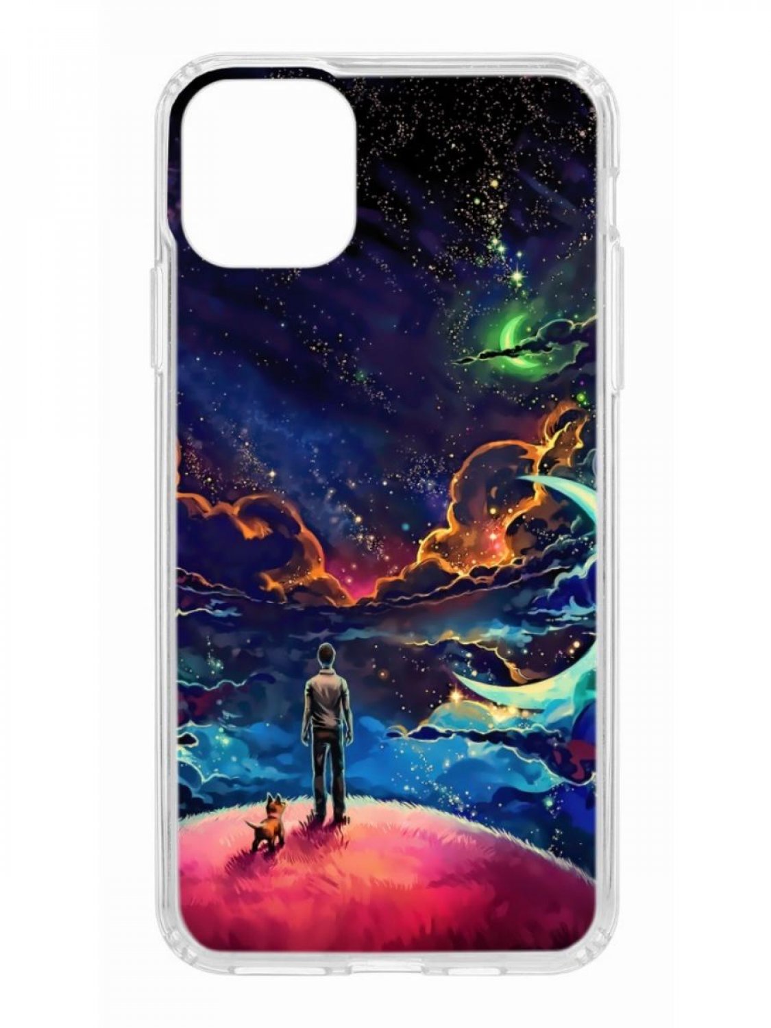 Противоударный чехол для Apple iPhone 11 Pro Max КRUЧЕ Print Маленький принц  прозрачный, купить в Москве, цены в интернет-магазинах на Мегамаркет