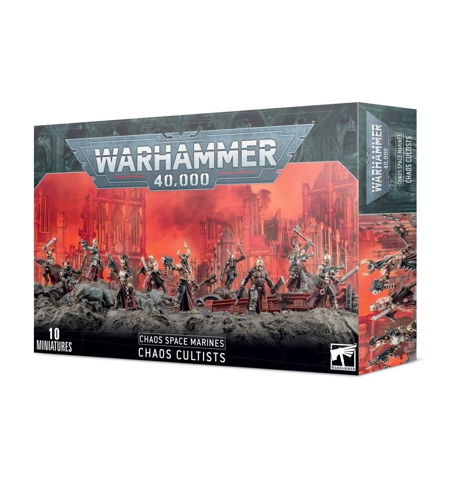 Миниатюры для игры Games Workshop Warhammer 40000: Chaos Space Marines  Chaos Cultists – купить в Москве, цены в интернет-магазинах на Мегамаркет