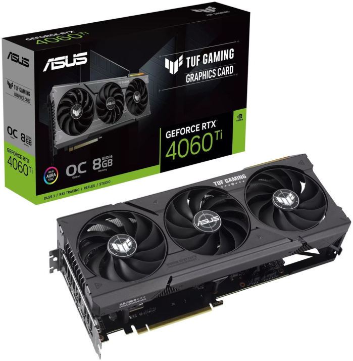 Видеокарта ASUS NVIDIA GeForce RTX 4060 Ti Gaming OC (TUF