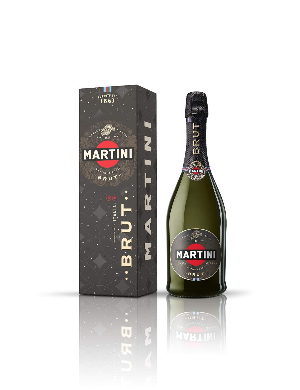 Вино Martini Brut белое игристое брют 11,5 0,75 л купить в Москве