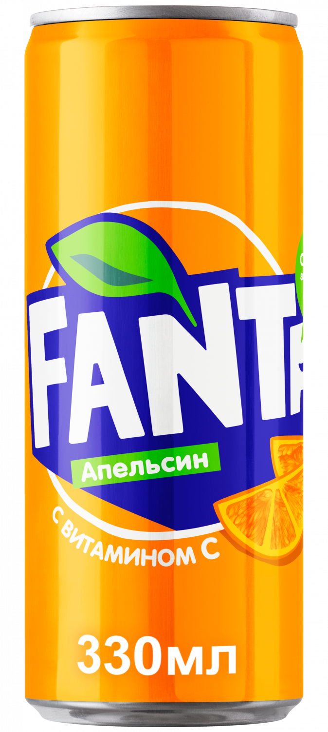 Напиток газированный Fanta апельсин жестяная банка 0.33 л - отзывы  покупателей на маркетплейсе Мегамаркет | Артикул: 100023688334