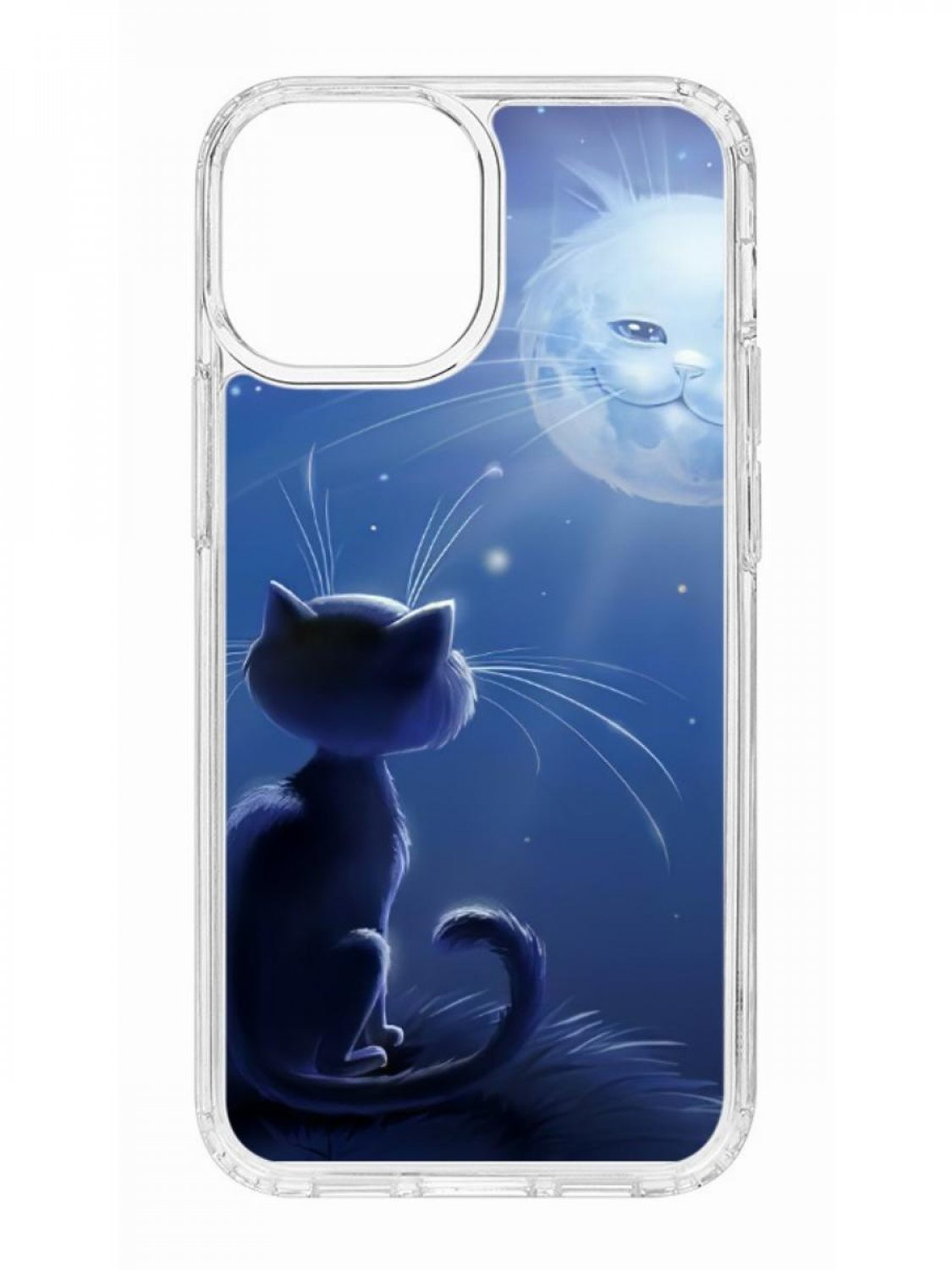Противоударный чехол для Apple iPhone 13 mini КRUЧЕ Print Лунный кот  прозрачный с рисунком, купить в Москве, цены в интернет-магазинах на  Мегамаркет