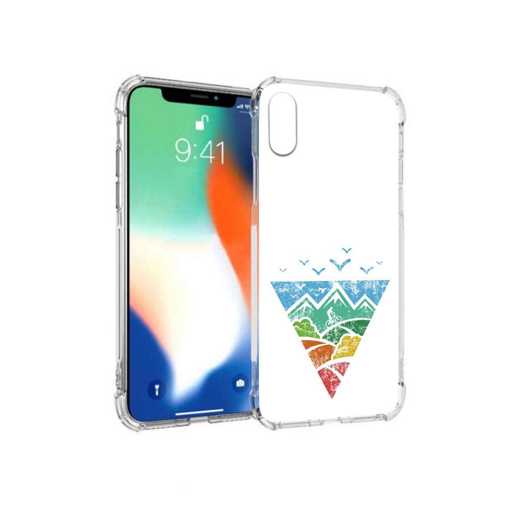 Чехол MyPads Tocco для Apple iPhone X Лес земля море чайки  (PT94261.606.105), купить в Москве, цены в интернет-магазинах на Мегамаркет