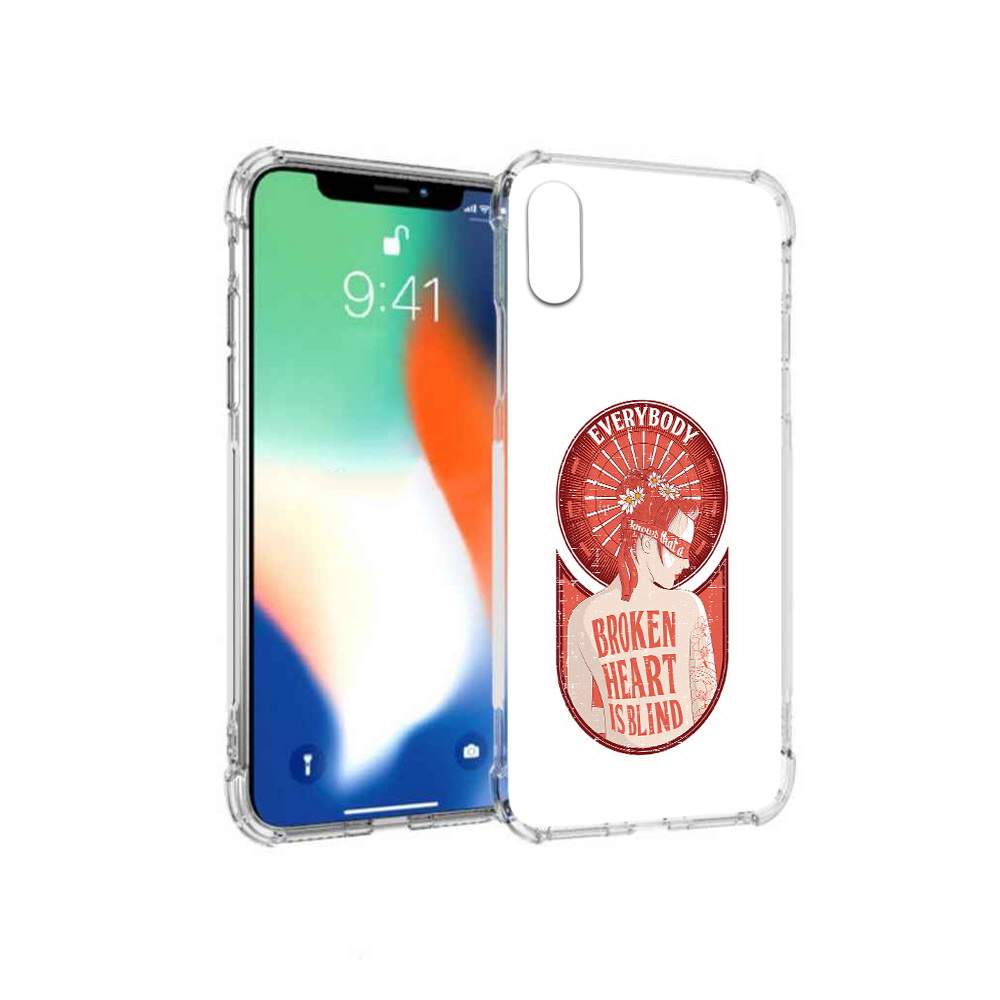 Чехол MyPads Tocco для Apple iPhone X девушка разбитое сердце  (PT94261.606.310), купить в Москве, цены в интернет-магазинах на Мегамаркет