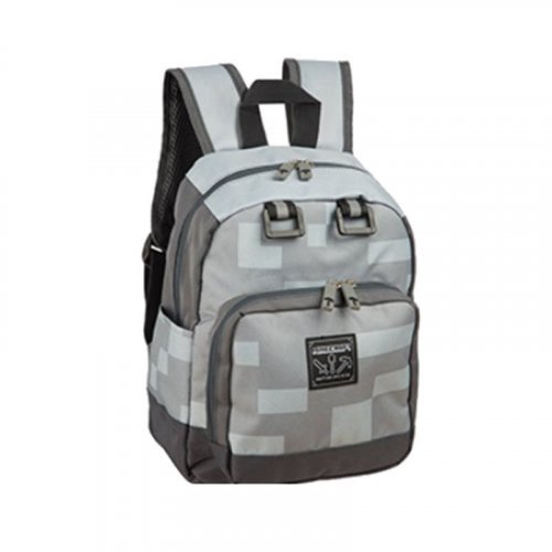 jinx minecraft miner mini backpack Kids 12" Backpack, Grey, Small Fashion The integrated internal organizer has been designed to keep your everyday essentials easily accessible Minecraft Jinx Tales from The