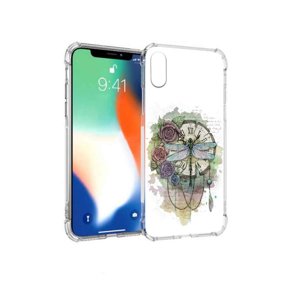 Чехол MyPads Tocco для Apple iPhone X старинные часы в цветах  (PT94261.606.621), купить в Москве, цены в интернет-магазинах на Мегамаркет