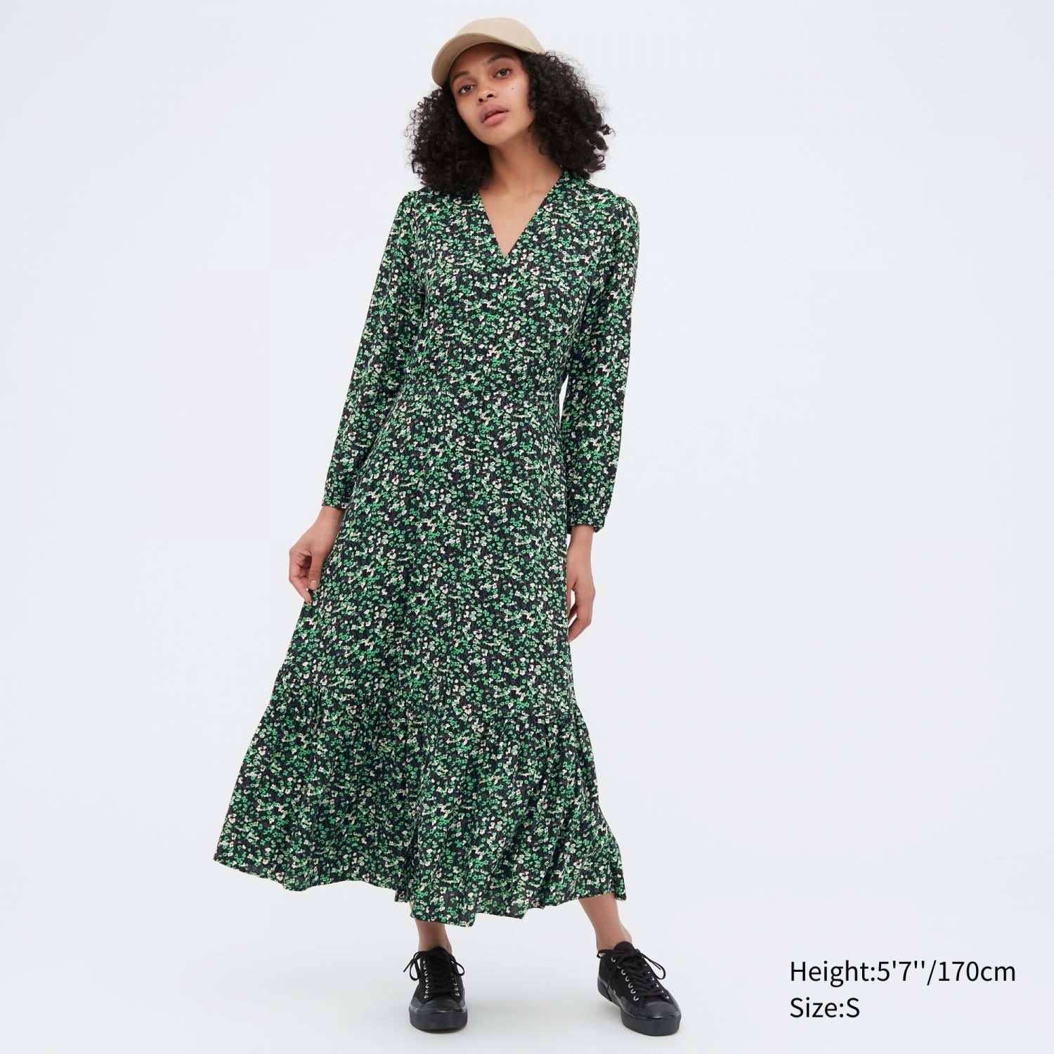 Платье женское UNIQLO 450295COL55 зеленое 2XS - купить на