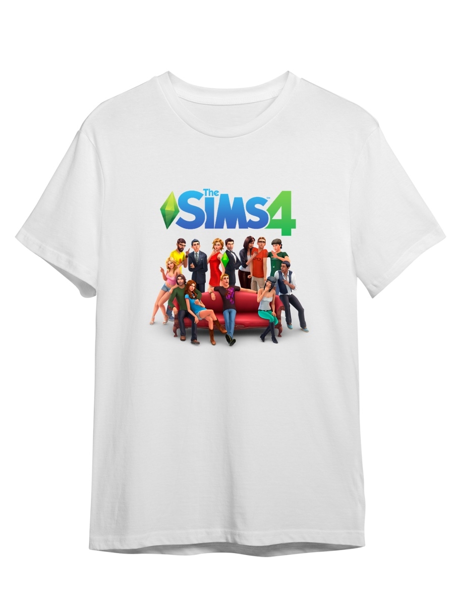 Футболка унисекс СувенирShop The Sims 4/Симс 4 белая 2XL (52-54) – купить в  Москве, цены в интернет-магазинах на Мегамаркет