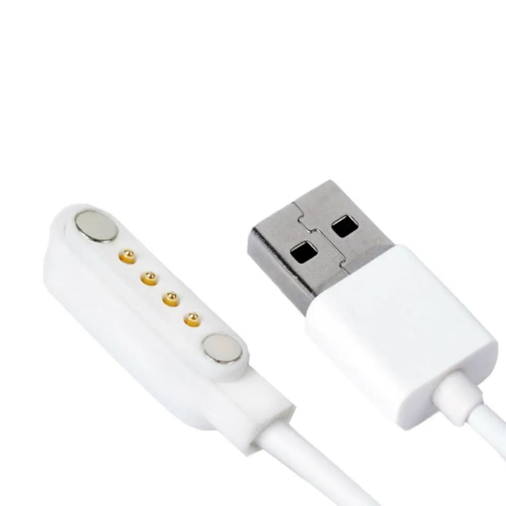 Магнитная зарядка USB кабель для смарт- умных- детских часов, 4 pin, купить  в Москве, цены в интернет-магазинах на Мегамаркет