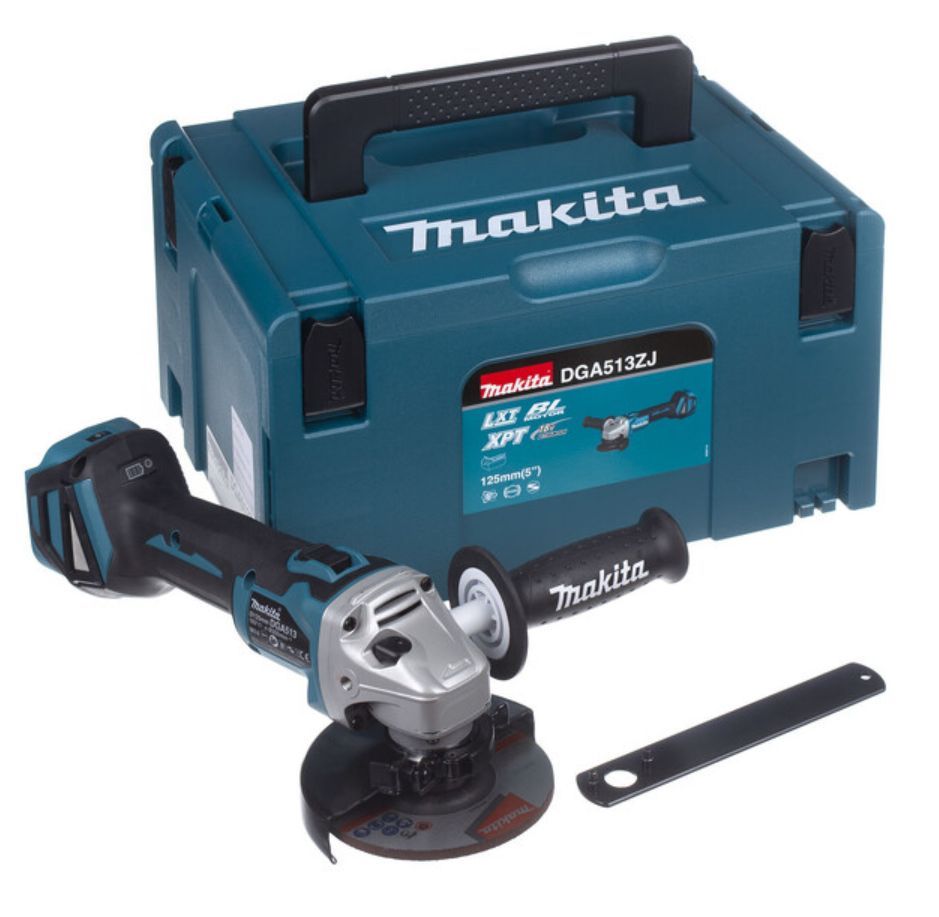 Аккумуляторная угловая шлифмашина Makita DGA513ZJ купить в  интернет-магазине, цены на Мегамаркет