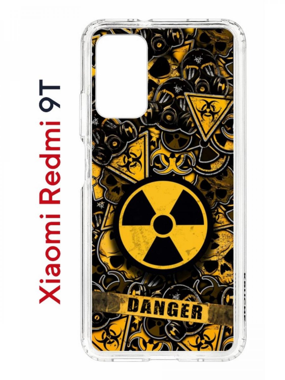 Чехол на Redmi 9T с принтом Kruche Print Danger,противоударный бампер,с  защитой камеры, купить в Москве, цены в интернет-магазинах на Мегамаркет