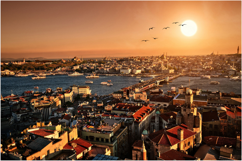 Картина на холсте с подрамником ХитАрт Солнечный Стамбул 60x41 см - купить  в Москве, цены на Мегамаркет