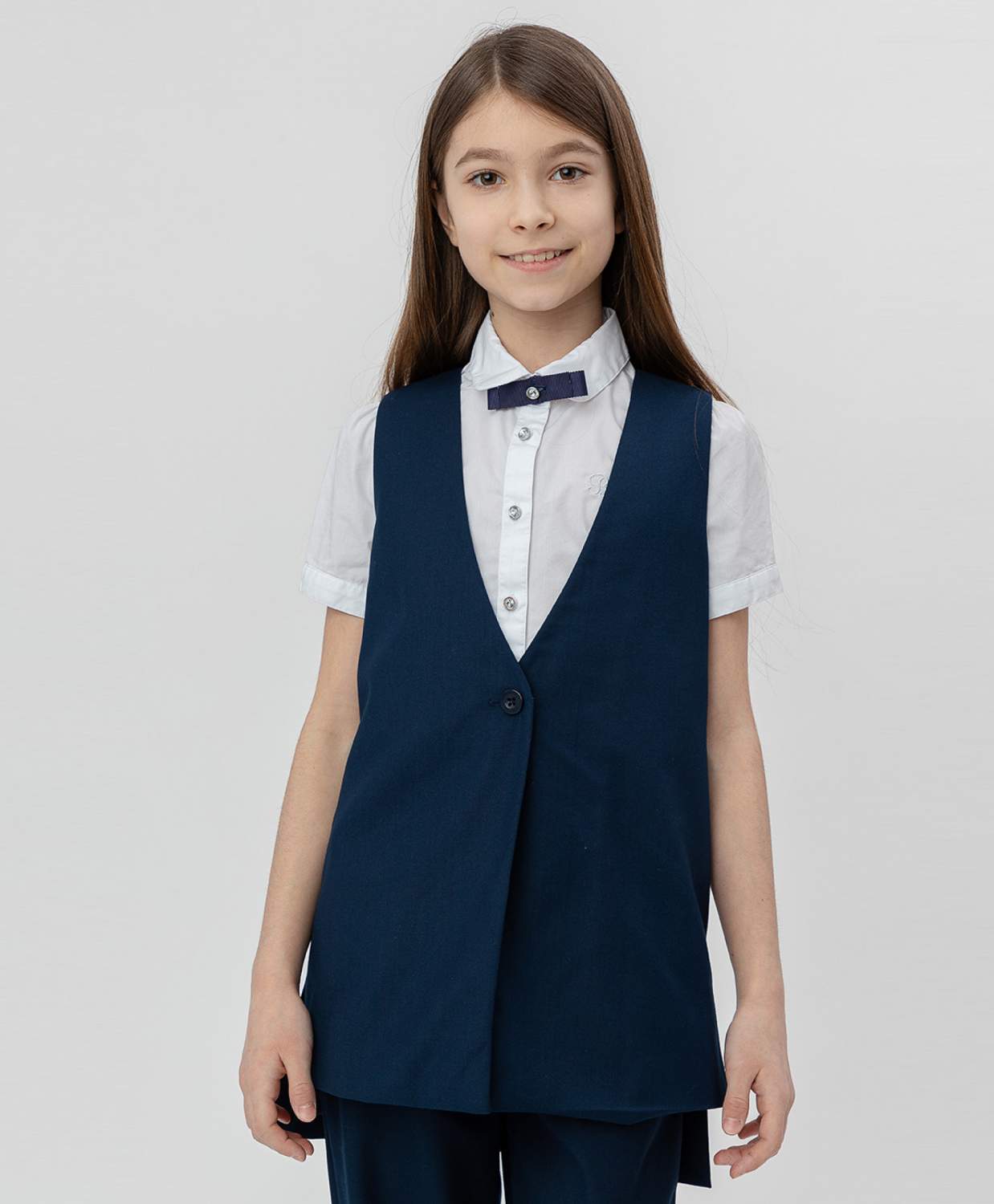 Жилет button blue
