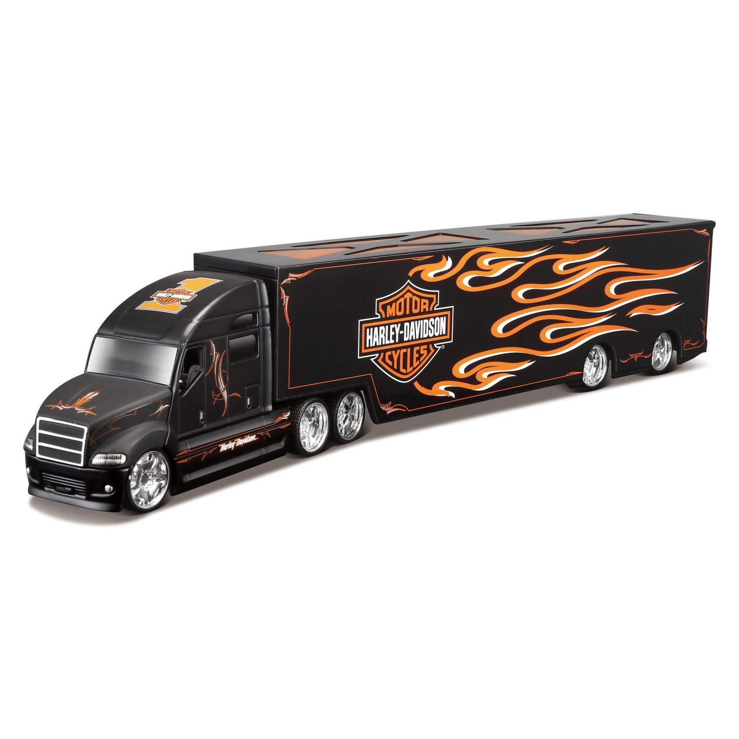 Купить игрушечная машинка Maisto Harley-Davidson Custom Haulers, 1:64,  черная 11516/2, цены на Мегамаркет