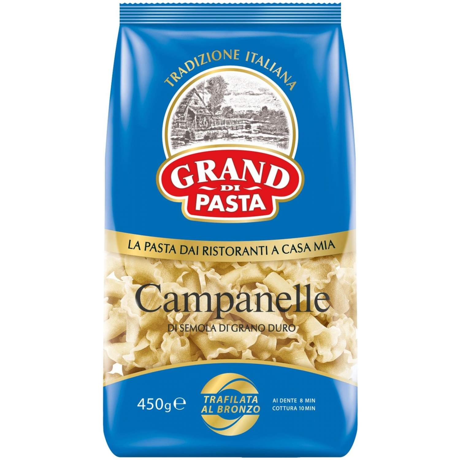 Макаронные изделия Grand Di Pasta Campanelle 450 г - отзывы покупателей на  маркетплейсе Мегамаркет | Артикул: 100028802815