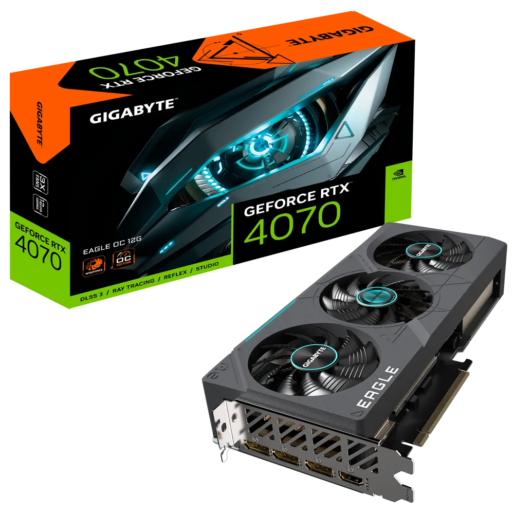 Видеокарта Gigabyte NVIDIA GeForce RTX4070 EAGLE OC (GV-N4070EAGLE OC-12GD)  - отзывы покупателей на маркетплейсе Мегамаркет | Артикул: 100051233806