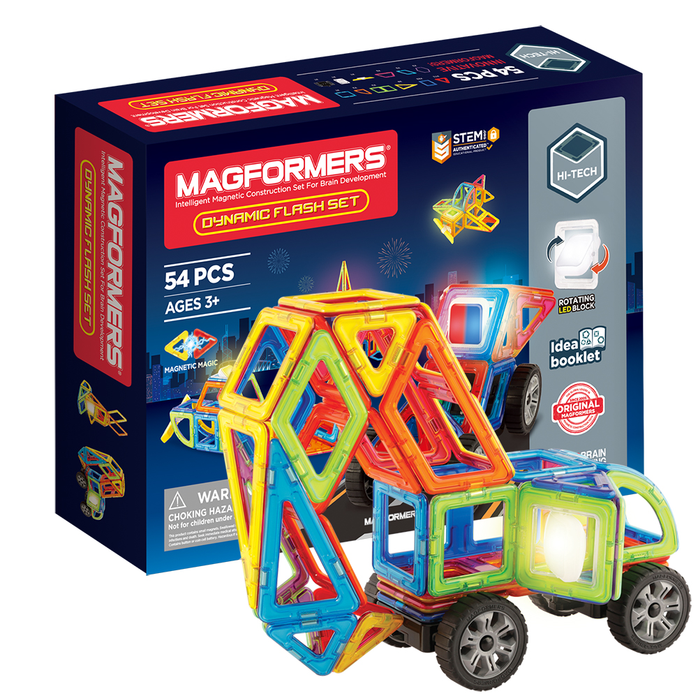 Конструктор магнитный Magformers Dynamic Flash Set, 54 детали, с 3 лет –  купить в Москве, цены в интернет-магазинах на Мегамаркет