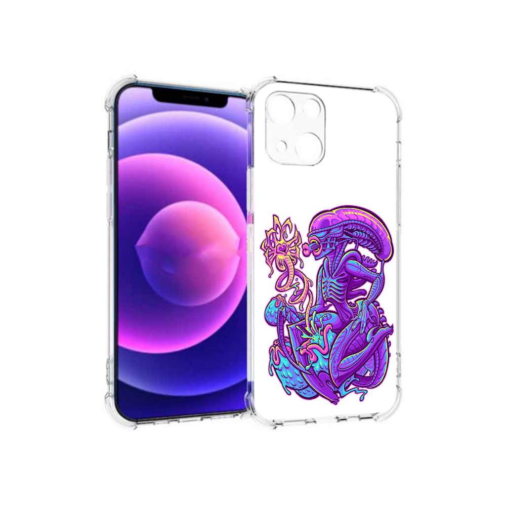 Чехол MyPads Tocco для Apple iPhone 13 mini чужой фиолетовый цвет  (PT162959.608.693), купить в Москве, цены в интернет-магазинах на Мегамаркет