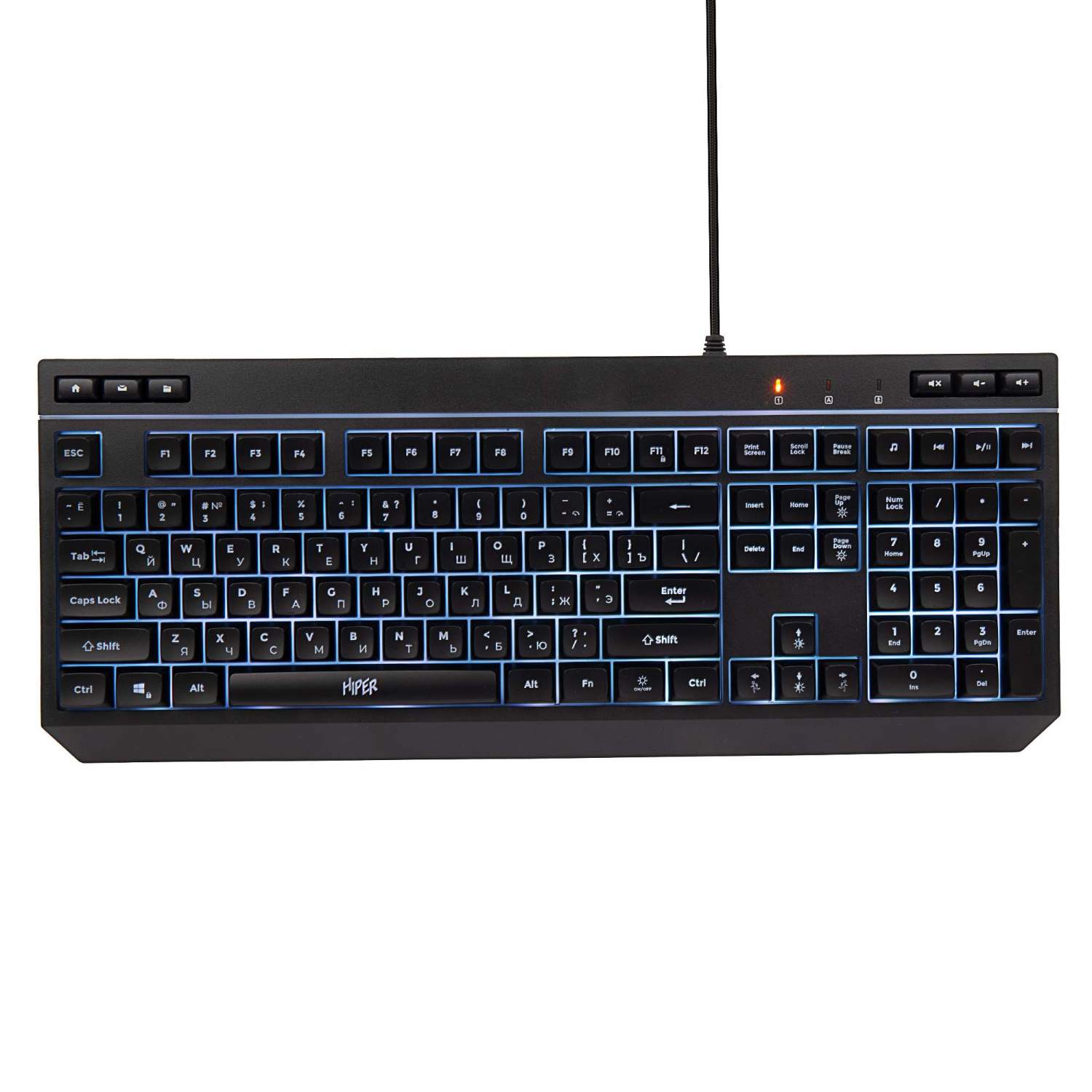 Проводная игровая пленочная клавиатура HIPER GKEY-1100 Black - отзывы  покупателей на маркетплейсе Мегамаркет | Артикул: 100045185356