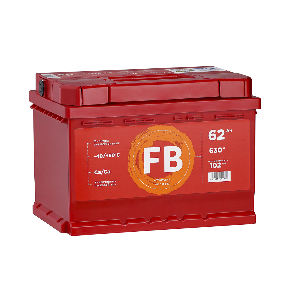 Купить аккумулятор 6СТ-62VLR LB 62Ah 630A 242х175х175 полярность 0 ...