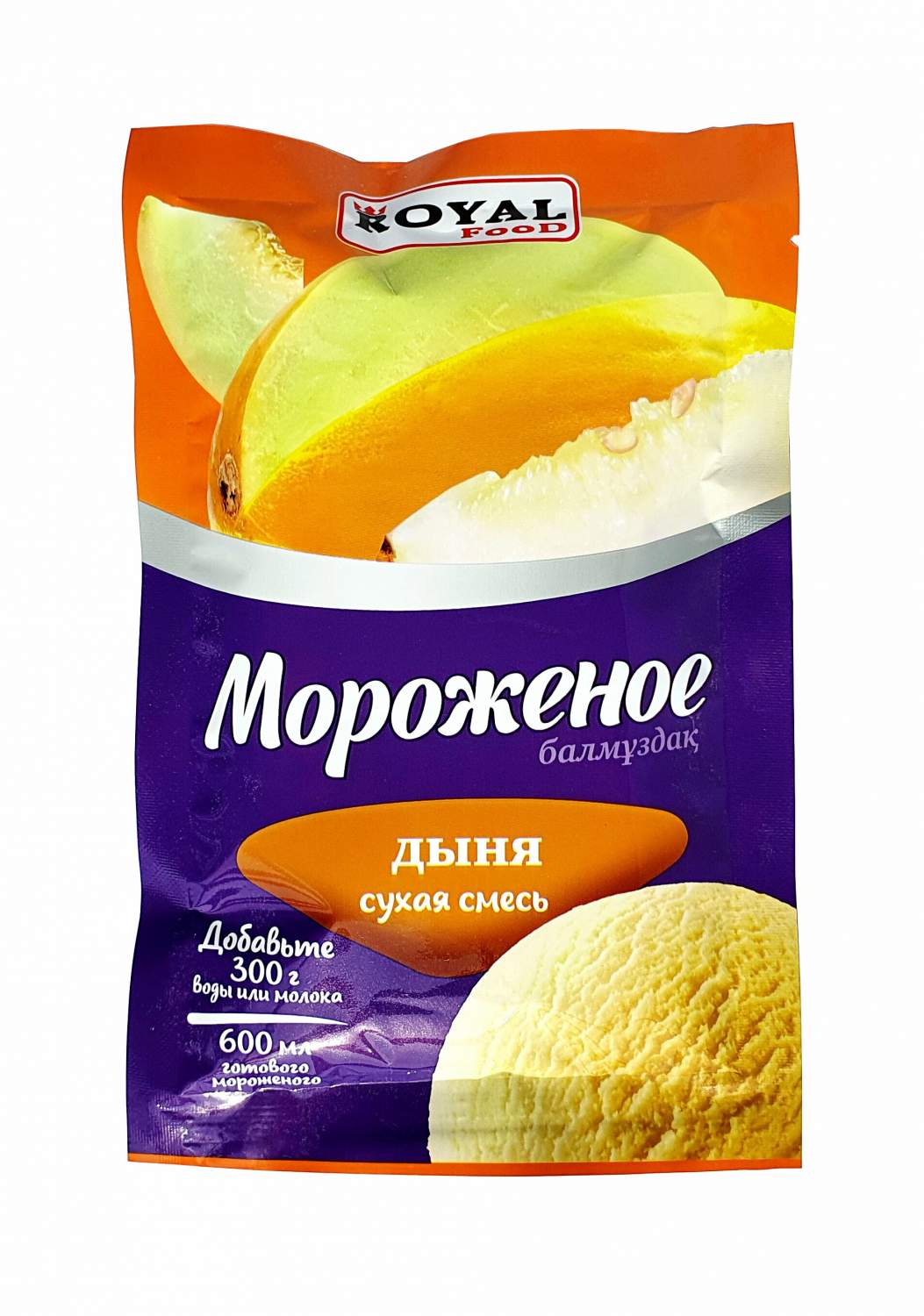 Мороженое Royal Food Дыня(сухая смесь) со вкусом дыни, для приготовления  600 мл мороженого – купить в Москве, цены в интернет-магазинах на Мегамаркет