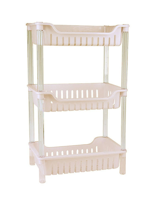 Пластиковая 3 х ярусная полка для кухни plastic rack 3 layer