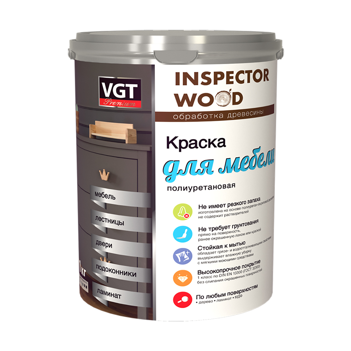 Краска dulux мебель и дерево 2л