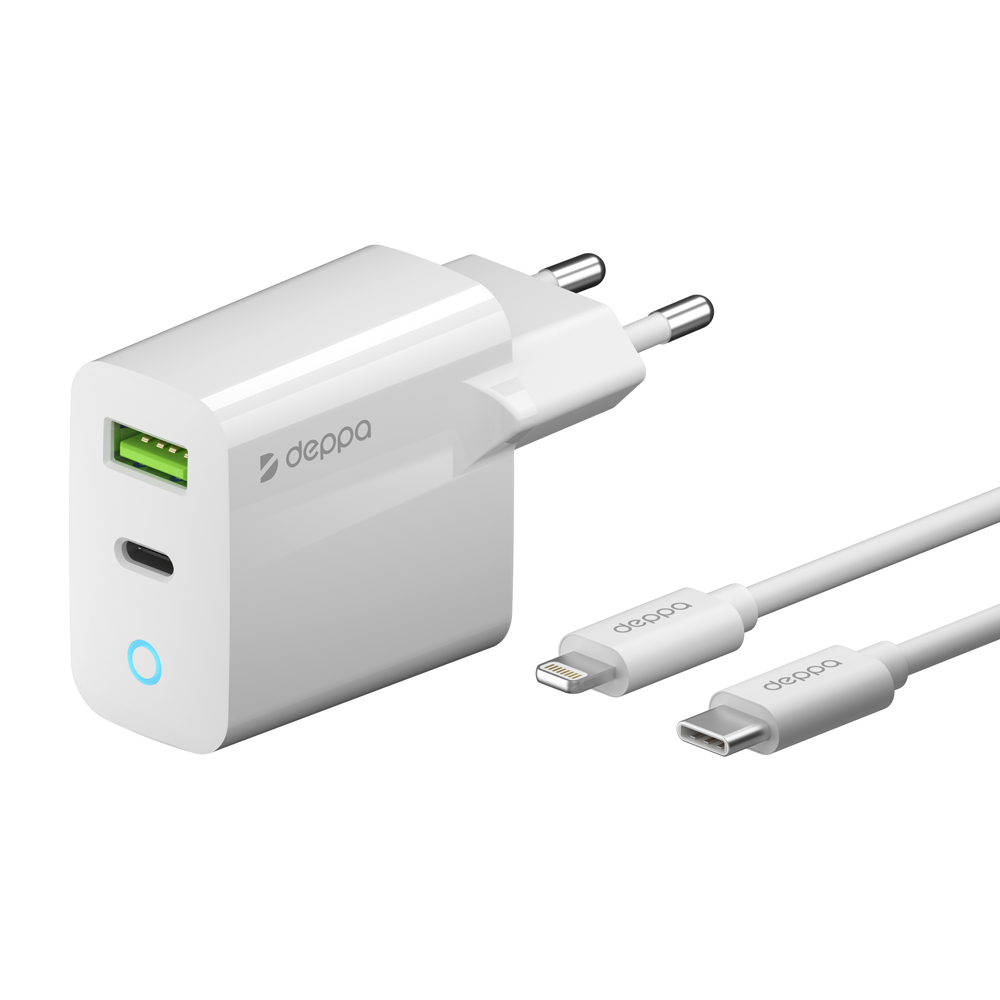 Сетевое зарядное устройство Deppa DEP-1396, 1xUSB; 1xUSB Type-C, 3 A, white  - отзывы покупателей на маркетплейсе Мегамаркет | Артикул: 100028273593