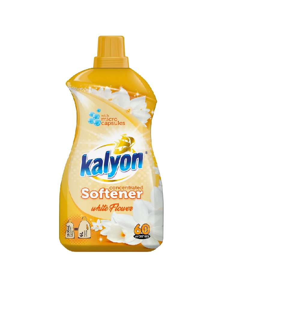 Кондиционер для белья Kalyon Extra Softener White Flower1500 мл - отзывы  покупателей на Мегамаркет | 600012564897