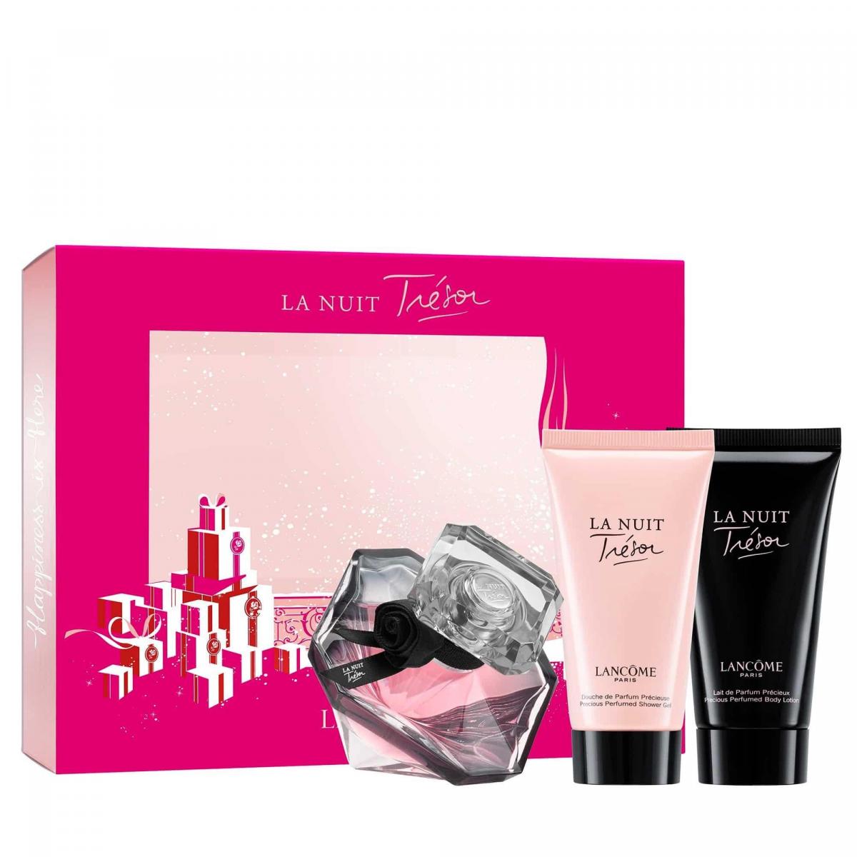 Подарочный набор ланком. La nuit Tresor Lancome набор. Подарочный набор Трезор ланком. Трезор ланком набор парфюмерный. La nuit Tresor подарочный набор.