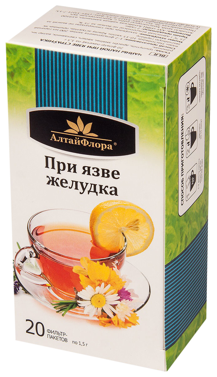 Чайный напиток При язве желудка 20 ф п * 1,5 г АлтайФлора – купить в  Москве, цены в интернет-магазинах на Мегамаркет