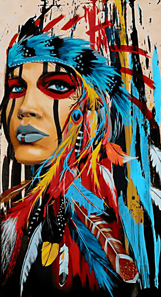 Native art. Этнический портрет. Этнический стиль в живописи. Стильные картины. Яркие картины