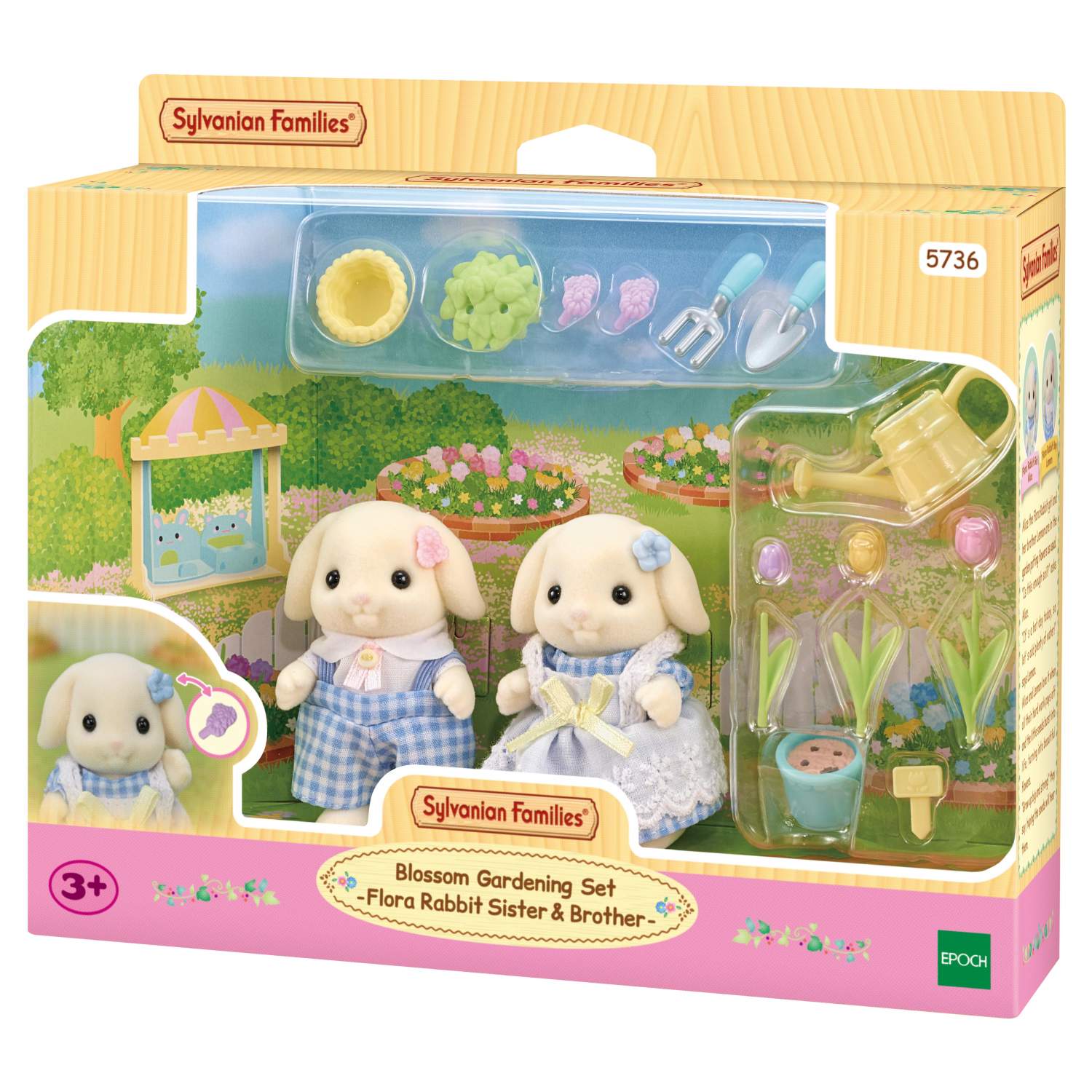 Купить набор Sylvanian Families Цветочные кролики – брат и сестра 5736,  цены на Мегамаркет