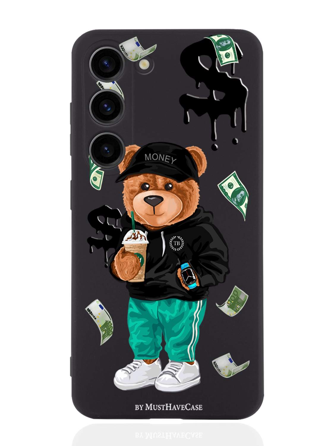 Чехол MustHaveCase для Samsung Galaxy S23 Tony Bear/Мишка Тони черный,  купить в Москве, цены в интернет-магазинах на Мегамаркет