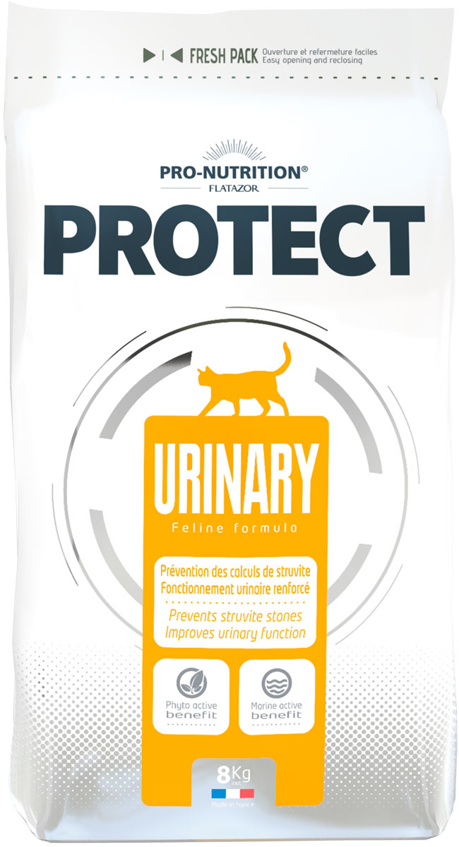 Купить сухой корм для кошек Flatazor PROTECT URINARY, при МКБ, 8кг, цены на  Мегамаркет | Артикул: 600002351500