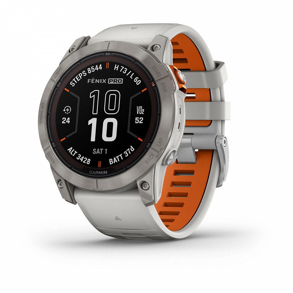 Смарт-часы Garmin Fenix 7X Pro серебристый/бежевый, оранжевый  (010-02778-14) - отзывы покупателей на маркетплейсе Мегамаркет | Артикул:  600013588593