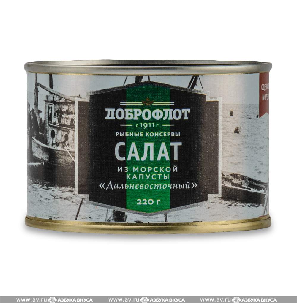 Салат из морской капусты ДОБРОФЛОТ Дальневосточный 220г ж/б ключ 8023244 –  купить в Москве, цены в интернет-магазинах на Мегамаркет