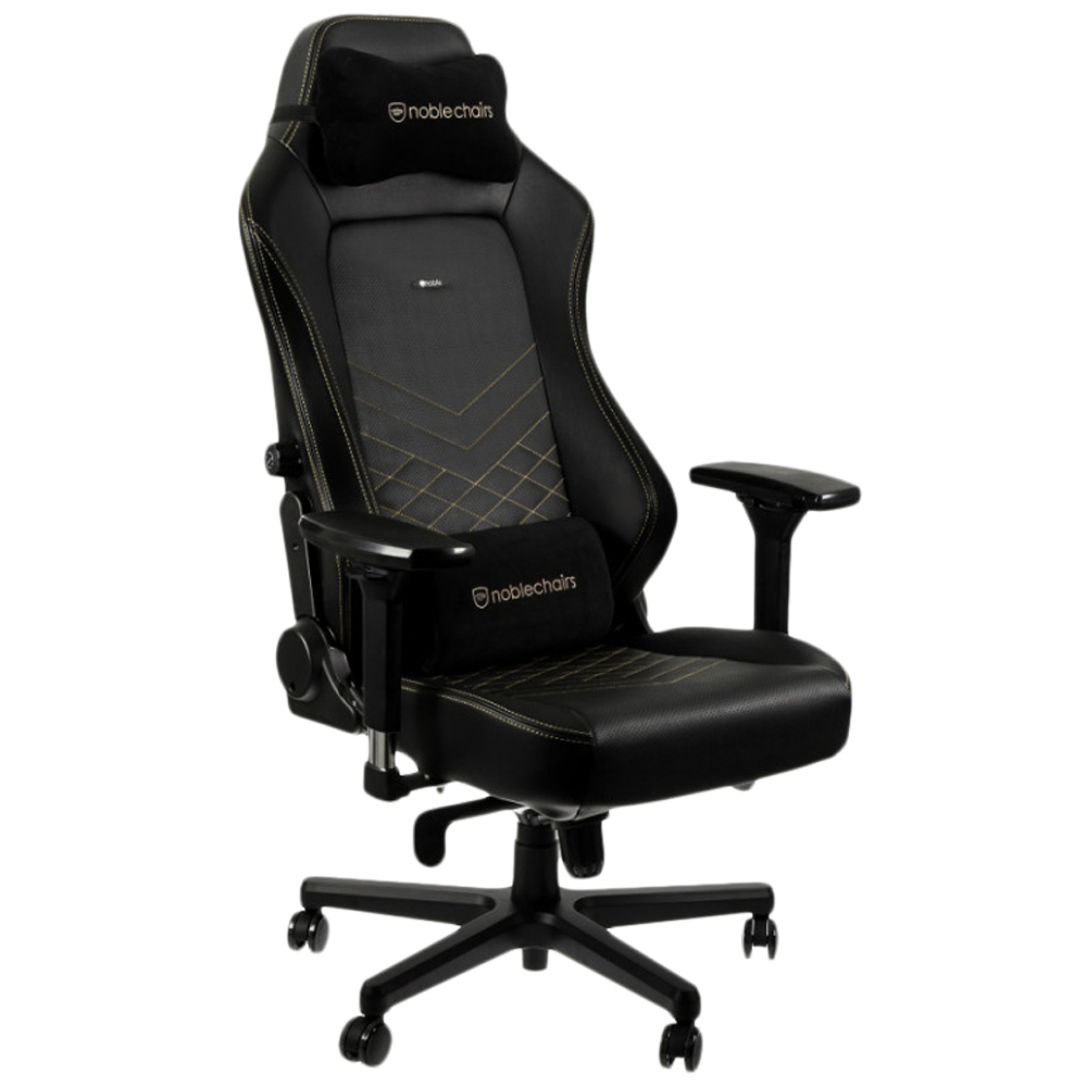 Кресло для геймера Noblechairs HERO чернозолотое купить в Москве