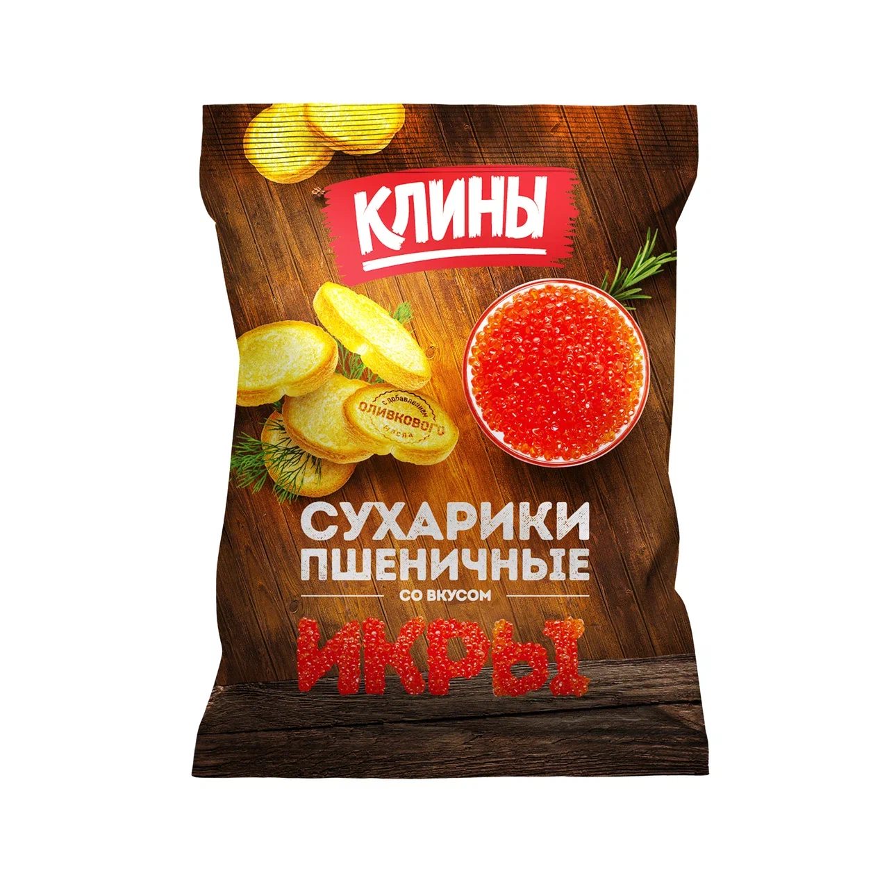 Купить сухарики Клины пшеничные со вкусом красной икры, 50 г, цены на  Мегамаркет | Артикул: 100046927742