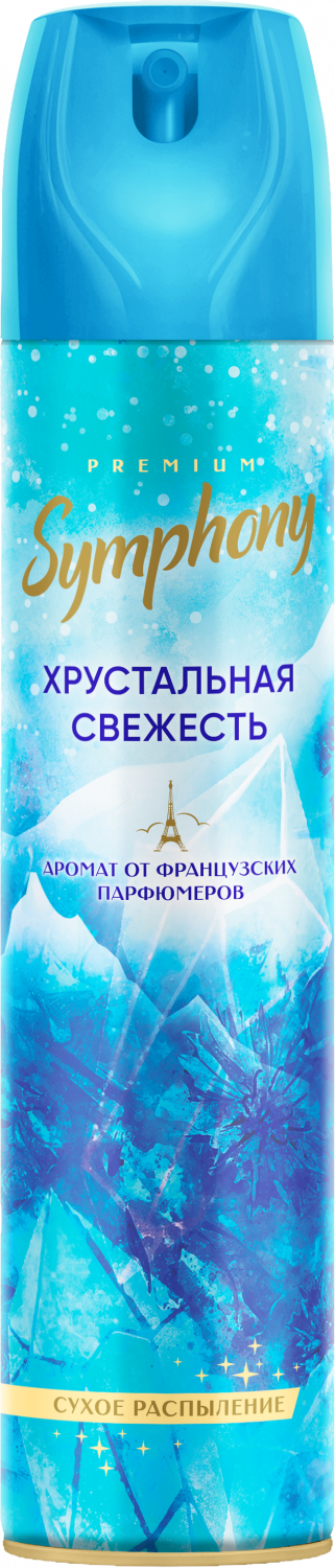 Освежитель воздуха Symphony парфюмированный Хрустальная свежесть 300 мл -  отзывы покупателей на Мегамаркет | 600001703029