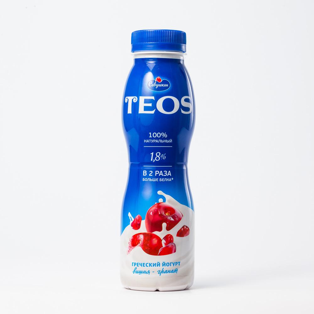 Теос питьевой. Греческий йогурт Теос. Teos йогурт питьевой. Teos йогурт греческий вишня. Теос йогурт греческий Савушкин питьевой.