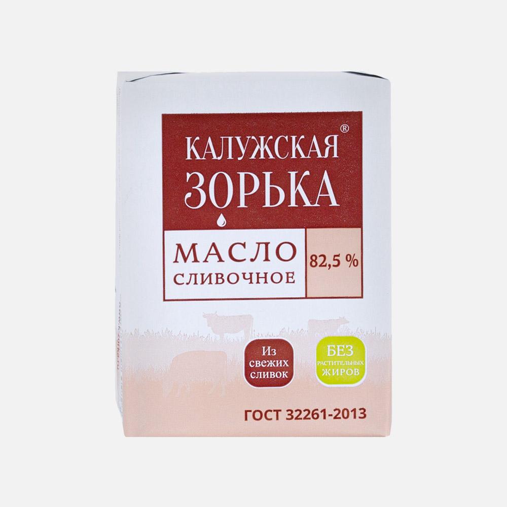 Купить масло Калужская зорька сливочное 82.5% 180 г, цены на Мегамаркет |  Артикул: 100026605974